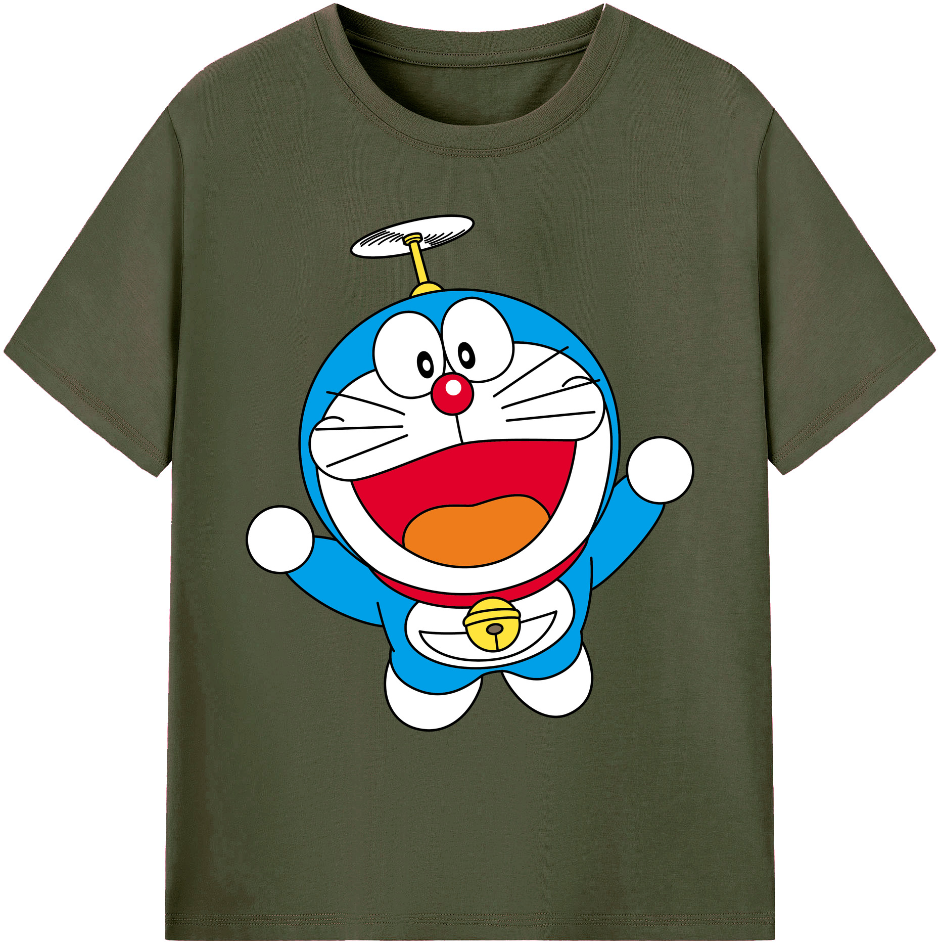 （画像用） ドラえもん Doraemon 綿100％ メンズ半袖Tシャツ｜肌触りやわらか＆通気性